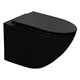 AZARIO Grado Унитаз подвесной 370х490х360 безободковый, слив "Скрытое Торнадо", с быстросъемным сидением микролифт, черный матовый (AZ-0046-UQ3-MB) AZ-0046-UQ3-MB