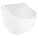 AZARIO Bonelle Унитаз подвесной 345х490х350 безободковый, смыв "Торнадо", с быстросъемным сиденьем микролифт (AZ-2801E) AZ-2801E