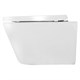 AZARIO Vesper Унитаз подвесной 360х510х365 безободковый, слив "Скрытое Торнадо", с быстросъемным сиденьем микролифт (AZ-1373WH) AZ-1373WH