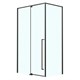 AZARIO Душевое ограждение распашное MALE 900х900х1950 прозрачное стекло 6 мм, профиль черный матовый (AZ-J50-90-MB-CL) AZ-J50-90-MB-CL
