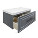 AZARIO Комплект Тумба LAURA 70/1 700х450х455 подвесная, с раковиной CLASSIK 70, серый матовый, фурнитура черная (CS00104008) CS00104008
