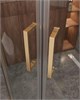 CEZARES Molveno Душевой уголок асимметричный размер 130x100 см двери раздвижные профиль - брашированное золото / стекло - прозрачное MOLVENO-RH-2-130/100-C-BORO-IV