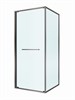 CEZARES Lux Душевой уголок квадратный двери раздвижные размер 80x80 см, цвет профиль - оружейная сталь / стекло - прозрачное LUX-A-FS-1-80-C-GM