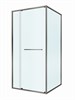 CEZARES Lux Душевой уголок прямоугольный двери раздвижные размер 100x90 см, цвет профиль - оружейная сталь / стекло - прозрачное LUX-AH-FS-11-100/90-C-GM