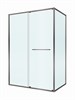 CEZARES Lux Душевой уголок прямоугольный двери раздвижные размер 130x100 см, цвет профиль - оружейная сталь / стекло - прозрачное LUX-AH-FS-11-130/100-C-GM