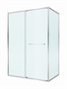 CEZARES Lux Душевой уголок прямоугольный двери раздвижные размер 140x100 см, цвет профиль - хром / стекло - прозрачное LUX-AH-FS-11-140/100-C-CR
