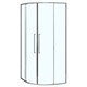AZARIO Душевое ограждение SHANGHAI 900х900х1950 четверть круга, прозрачное стекло 6 мм, профиль графит матовый, двери раздвижные AZ-S43-90-MGR-CL