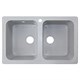 AZARIO Кухонная мойка Alba 780x490x190 двойная, искусственный мрамор, сифон в комплекте, цвет серый (CS00105219) CS00105219
