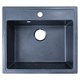 AZARIO Кухонная мойка Onda 565x505x200 искусственный мрамор, сифон в комплекте, цвет черный (CS00105224) CS00105224