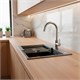 AZARIO Кухонная мойка NICOLE 500х500х220 нержавеющая сталь, в комплекте сифон, диспенсер, коландер, серая соты (AZG5050H) AZG5050H
