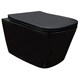 AZARIO Унитаз подвесной Cascad-Black 360х520х365 безободковый, система смыва "скрытое Торнадо", с быстросъемным сиденьем "Микролифт", черный матовый (AZ-2303A-MB) AZ-2303A-MB