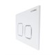 AZARIO Кнопка смыва NEW-TS механическая, двойной смыв, квадратные кнопки, ABS пластик, белый (AZ-ABS-002-W) AZ-ABS-002-W
