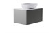ASTRA-FORM Тумба подвесная М-40 80см 1ящ цв NCS S 3502-y мат./волна, раковина Атрия бел гл., столешница Solid бел гл. 4631177713545