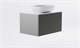 ASTRA-FORM Тумба подвесная М-40 80см 1ящ цв NCS S 3502-y мат./волна, раковина Атрия бел гл., столешница Solid бел гл. 4631177713545
