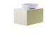 ASTRA-FORM Тумба подвесная М-40 80см 1ящ цв RAL1013 мат./волна, раковина Атрия бел гл., столешница Solid бел гл. 4631177713576