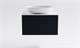 ASTRA-FORM Тумба подвесная М-40 80см 1ящ цв RAL7024  мат./волна, раковина Атрия бел гл., столешница Solid бел гл. 4631177713583