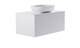 ASTRA-FORM Тумба подвесная М-40 100см 1ящ цв белый мат./волна, раковина Атрия бел гл., столешница Solid бел гл. 4631177713316