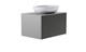 ASTRA-FORM Тумба подвесная М-40 70см 1ящ NCS S 3502-y мат./волна, раковина Атрия бел гл, столешница Solid в цвете 4631177714702