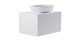 ASTRA-FORM Тумба подвесная М-40 70см 1ящ белый матовый./волна, раковина Атрия бел глянец, столешница Solid бел матовый 4631177714757