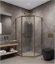 TIMO Душевой угол TTSS-100/17C-8L, раздвиж 1000*1000*2000, проф мат золото, стекло проз 8 мм T34L