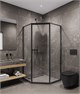 TIMO Душевой угол TTSS-100/03C-8L, раздвиж 1000*1000*2000, проф черный, стекло проз 8 мм T35L