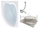 TIMO Комплект Акриловая ванна IVA1610L 160*100*70+Каркас + Слив-перелив IVA1610L-KTIVA16-SPV1505
