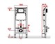 AZUMA Система инсталляции для подвесного унитаза AZU513AP пневматическое управление, размеры 1125х500х156 AZU513AP