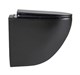 AZUMA Primavera Унитаз подвесной черный Торнадо 3.0, фарфор, с быстросъемным сиденьем микролифт AZU-093T-UR3-GB