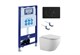 AQUATEK SET ЕВРОПА-069 4в1 (рама INS-0000025 +крепление KKI-0000002 +кнопка KDI-0000069 +унитаз AQ1901-00 +тонкое сиденье sc) SET AQUATEK ЕВРОПА-069 4в1