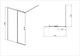 AQUATEK Душевая перегородка Walk In 120см, раздвижная, с держателем 1200мм, профиль черный матовый, стекло прозрачное, закаленное AQ.WISL.120.1BL