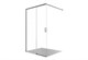 AQUATEK Душевая перегородка Walk In 120см, раздвижная, с держателем 1200мм, профиль оружейная сталь, стекло прозрачное, закаленное AQ.WISL.120.1GM