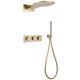 ABBER Душевая система Wasser Kreis AF8151G скрытого монтажа без излива, термостат, золото матовое AF8151G