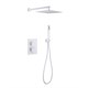 ABBER Душевая система Daheim AF8251W скрытого монтажа без излива, термостат, белая матовая AF8251W