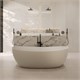 ABBER Ванна из искусственного камня Stein AS9615-1.6 белая матовая AS9615-1.6