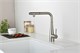 AQUAme AQM9902BN  Cucina  Смеситель для кухни с выдвижным L-образным изливом, никель шлифованный AQM9902BN
