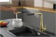 AQUAme AQM9902BG  Cucina  Смеситель для кухни с выдвижным L-образным изливом,  золото шлифованное AQM9902BG