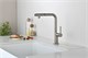 AQUAme AQM9903BN  Cucina Смеситель для кухни  с выдвижным L-образным изливом, с подключением к фильтру с питьевой водой, никель шлифованный AQM9903BN