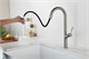 AQUAme AQM9905BN   Cucina  Смеситель для кухни с выдвижным U-образным изливом,  с подключением к фильтру с питьевой водой, никель шлифованный AQM9905BN