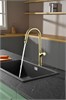 AQUAme AQM9905BG  Cucina  Смеситель для кухни с выдвижным U-образным изливом,  с подключением к фильтру с питьевой водой, золото шлифованное AQM9905BG