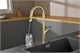 AQUAme AQM9905BG  Cucina  Смеситель для кухни с выдвижным U-образным изливом,  с подключением к фильтру с питьевой водой, золото шлифованное AQM9905BG