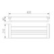 AQUAme AQM7305GM  Tivoli  Полка для полотенец 600мм, металл AQM7305GM