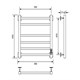 VECONI Полотенцесушитель электрический Barro-B, 50/60, хром B6050CH-B