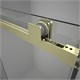 VECONI Душевая дверь раздвижная Vianno VN-75G, 1600x2000, золото брашинг, стекло прозрачное VN75G-160-01-C4