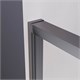 VECONI Душевая дверь раздвижная Premium Prato 300 GR-L, 1300х2000, графит брашированный, стекло прозрачное PR3/L-130-01-GR-C4