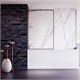 VECONI Шторка на ванну Palau PL-85GR, 800x1500, брашированный графит, стекло прозрачное PL85GR-80-01-C8