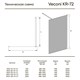 VECONI Душевая перегородка Korato KR-72, 1200x2000, хром, стекло прозрачное KR72-120-01-C8