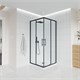 VECONI Душевой угол прямоугольный, двери раздвижные  Evo 300 B, 1000х900x1950, черный матовый, прозрачное стекло E3-B-10090-01-C9