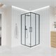 VECONI Душевой угол прямоугольный, двери раздвижные  Evo 300 GR, 1000х800x1950, графит брашинг, прозрачное стекло E3-GR-10080-01-C9