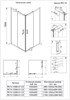 VECONI Душевой угол прямоугольный, двери раздвижные Rovigo RV-10, 1000x800x1950, хром, стекло прозрачное RV10-10080-01-C5