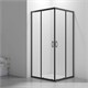VECONI Душевой угол квадратный, двери раздвижные Rovigo RV-101B, 900x900x1900, черный, стекло прозрачное RV101B-90-01-C4